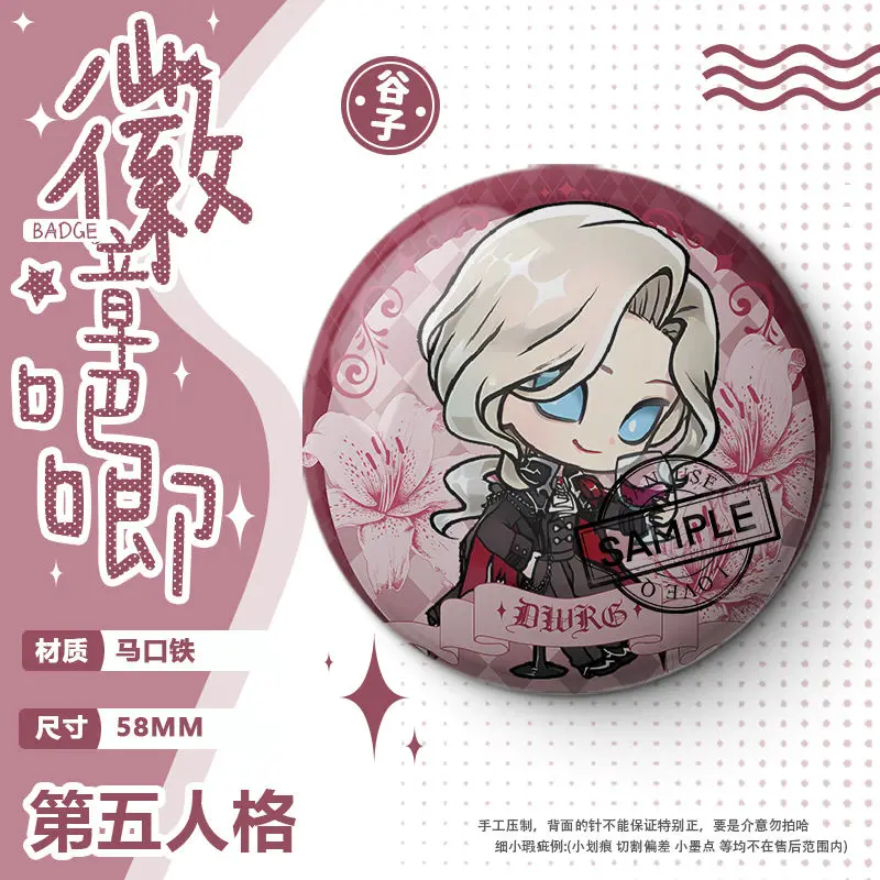 Anime Identity V Concert Badge Brooch Pin Emma Woods Clothes Backpack Decoration Lapel Personalized Chest Tag