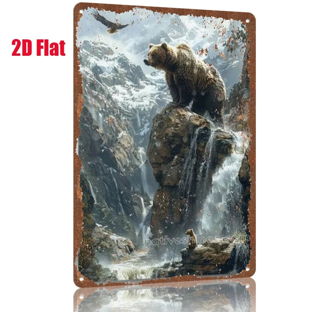 2D Flat - 1 Piece 2D [Flat] Metal Sign Vintage Tin Painting 