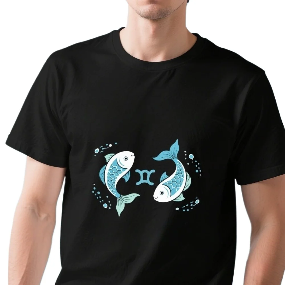 

Fashion Pisces Zodiac Sign Water Element Birthday Gift T Shirt. 100% Cotton Short Sleeve O-Neck Casual T-shirts New Size S-3XL