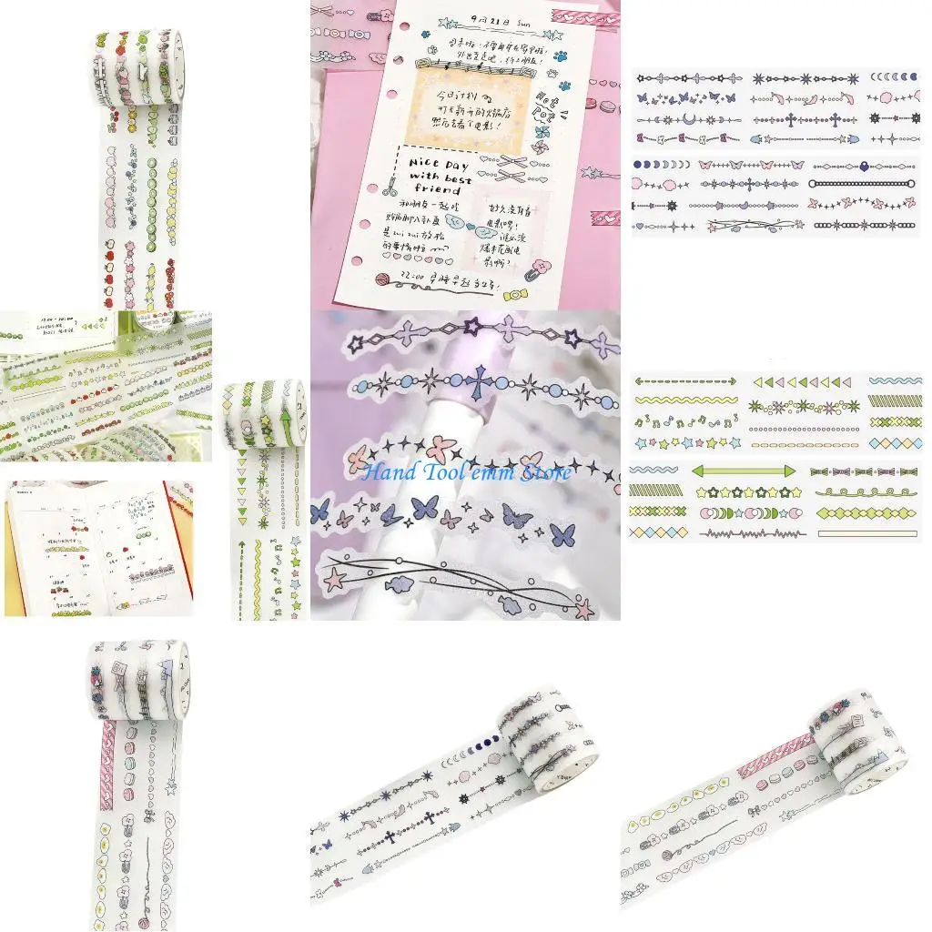 

H37F Long Lasting Adhesive Scrapbook Tape Beauty Styles for Papercraft Projects