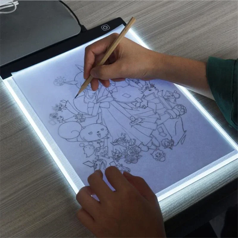 Ultra Thin A4 LED Light Pad Artist Light Box Table Tracing Drawing Board Pad Diamond Painting Embroidery Tools