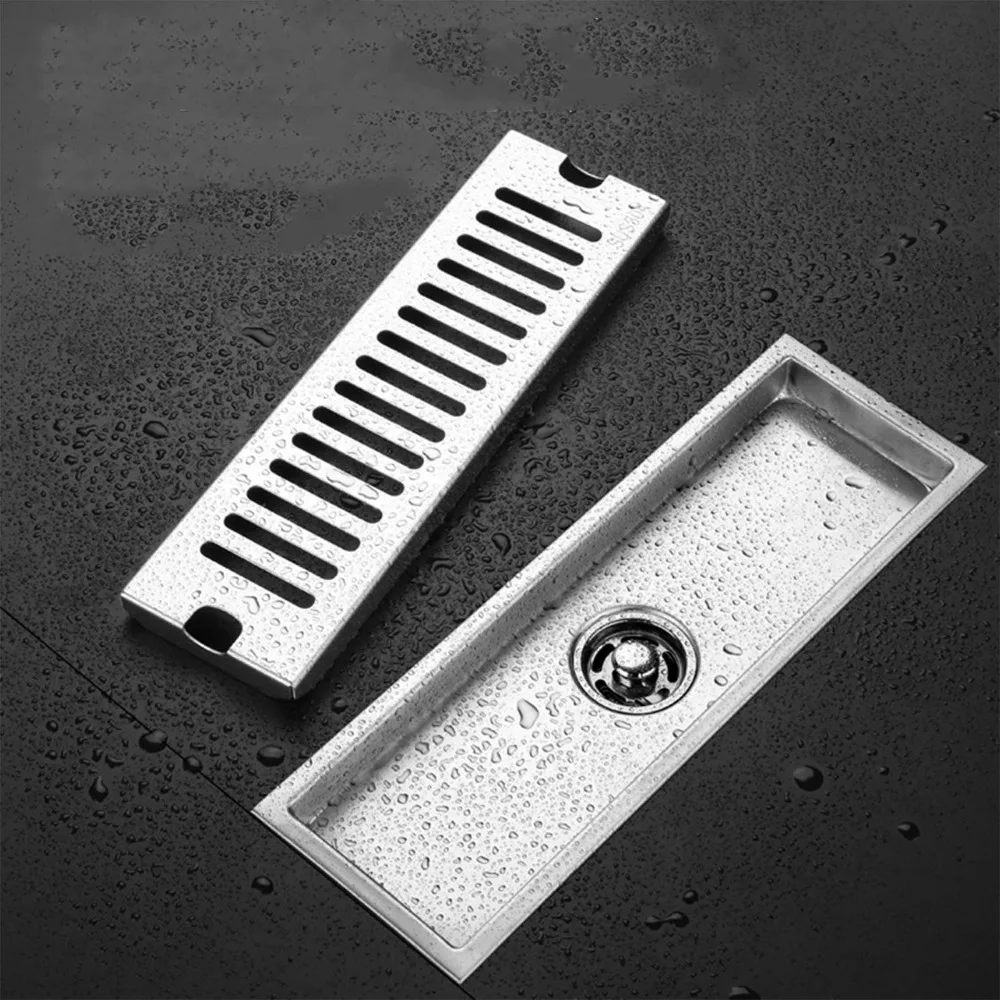 Long Floor Drain Removable Large Linear Drainage Channel 304 Stainless Steel Fast Drainage Shower Floor Drain Shower Room