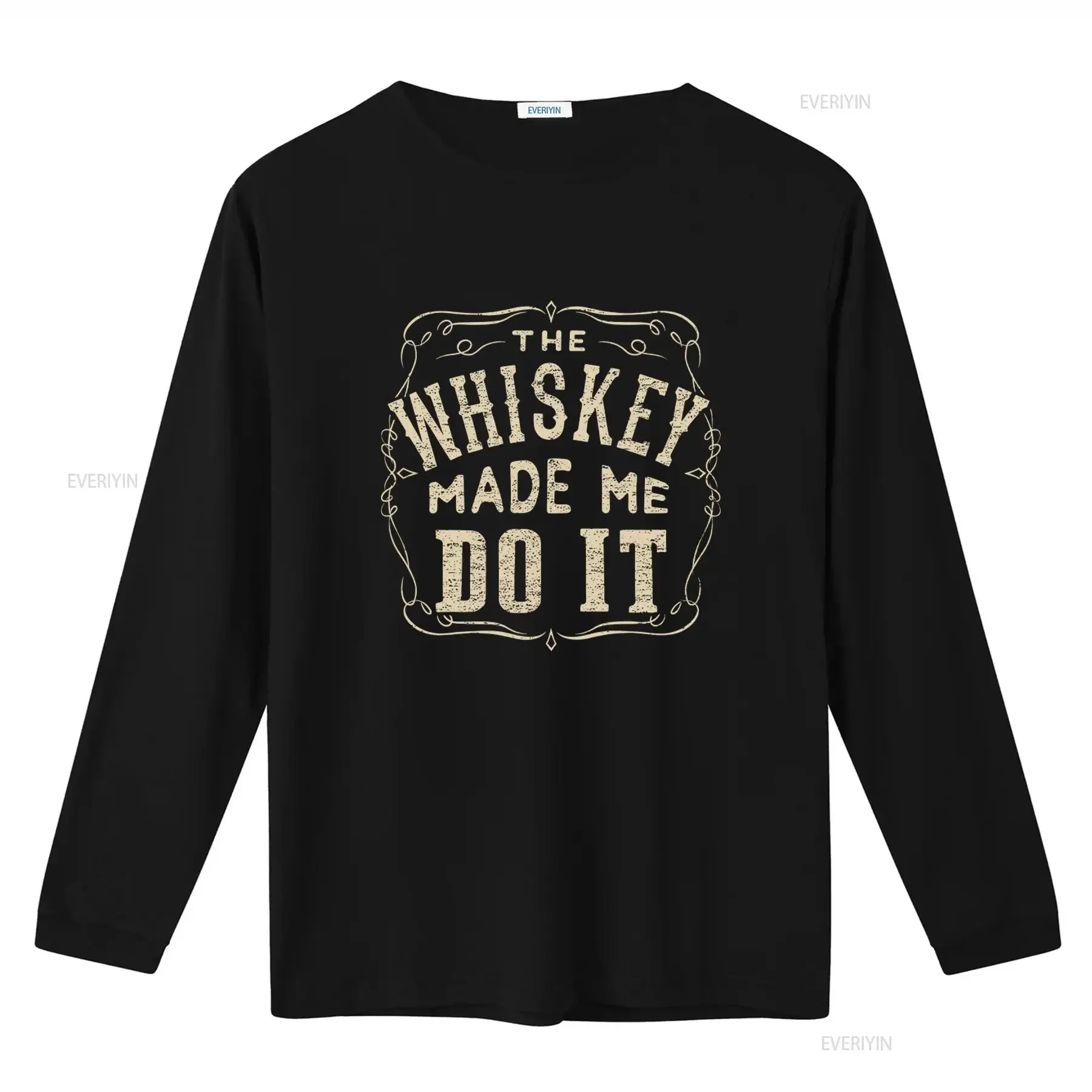 The Whiskey Made Me Do It Funny T Shirt for Men's Big and Tall Sizes vintage Washed graphic Stylish Unisex Comfortable