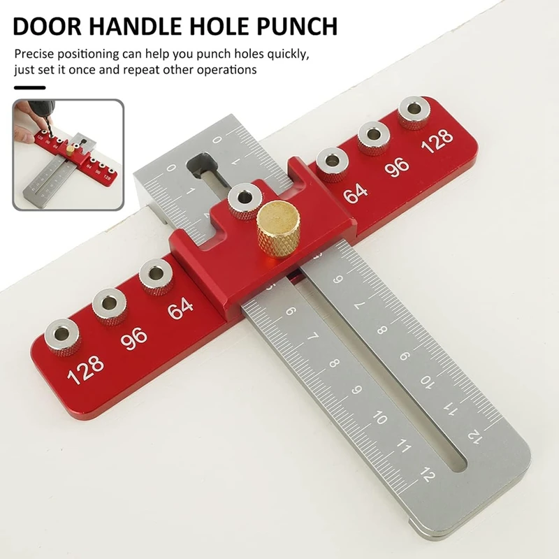 Adjustable Cabinet Hardware Doweling Jig Hole Locator Precise Woodworking Drill Guide For Drawer Cabinet