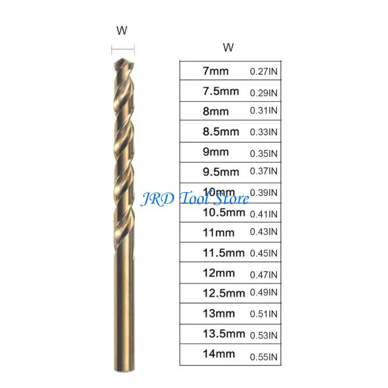 A2UD 산업 M35 코발트 스틸 비틀기 경도 작업을위한 드릴 비트 10pcs/5pcs