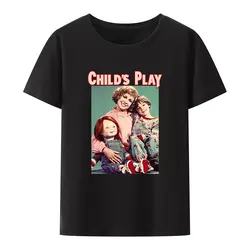Child'S Play Chucky Print T Shirts Doll Murder Bloody Vintage Casual Tee Men Women Short Sleeve O-neck Loose Breathable Tops