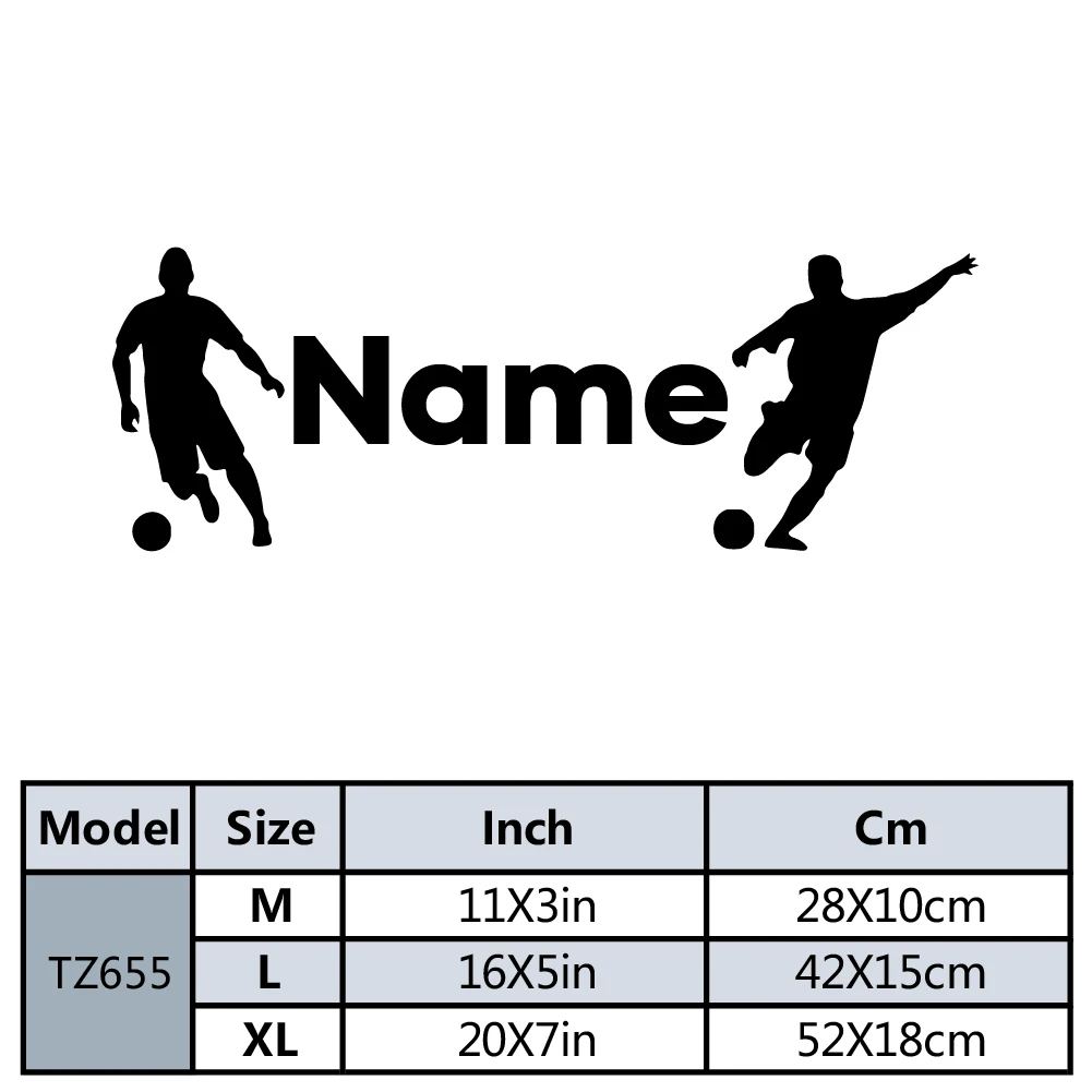 1pc Colorful Personalize Custom Name Soccer Wall Sticker Wall Decal Sticker Home Decor0 Wall Decal Home Decor