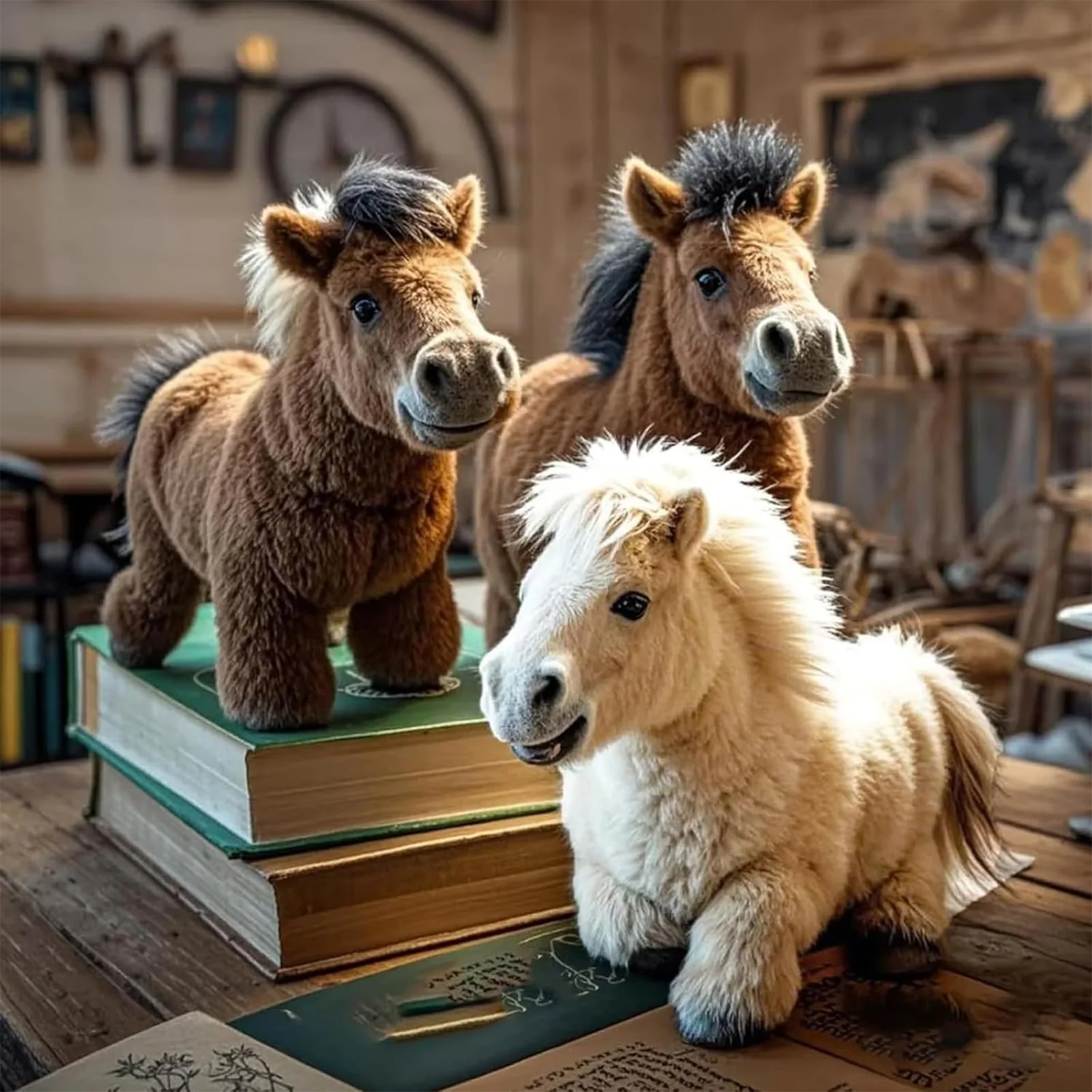 Roboterpferd, süßer Plüsch, elektrisch, interaktiv, Simulation, intelligentes Pferd, elektronischer Plüschbegleiter, weiches Roboterhaustier für Jungen und Mädchen