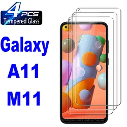 2/4Pcs Tempered Glass For Samsung Galaxy A11 M11 Screen Protector Glass Film