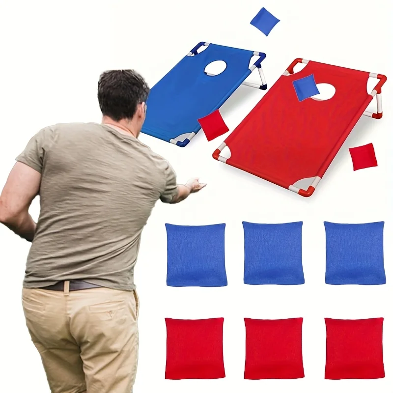 A Set of Portable Throwing Sandbag Game Props, Including 6 Sandbags, Suitable for Beach Parties, Camping and Other Activities