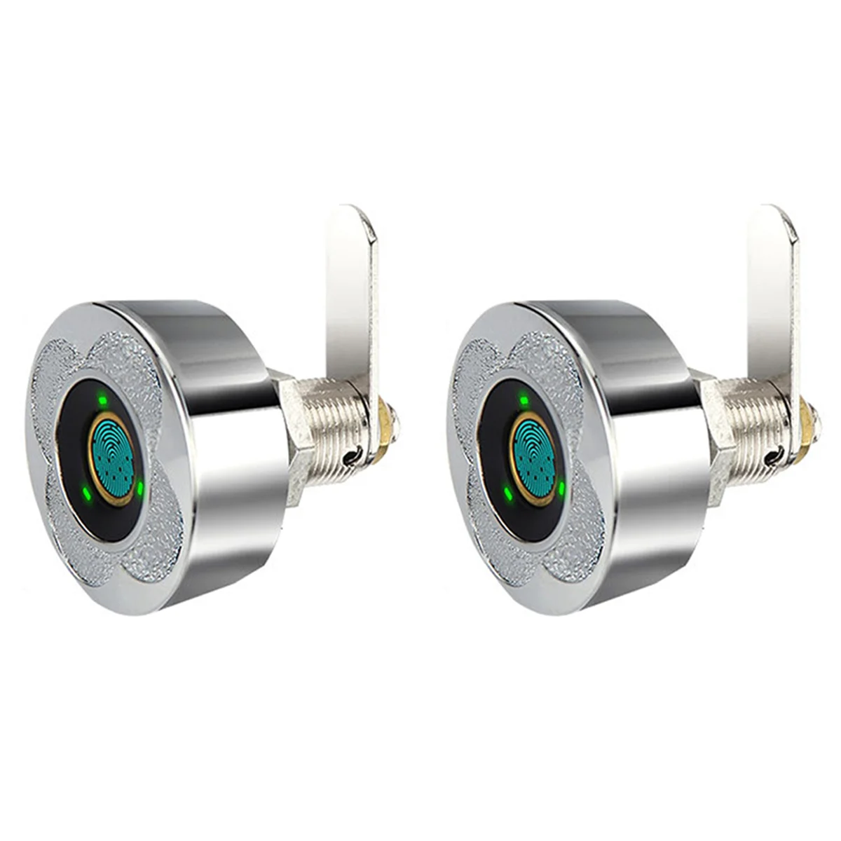 B97A-2X Drawer Fingerprint Lock Password Mailbox Lock Biometric Drawer Lock Fingerprint Rechargeable Keyless Lock(A)