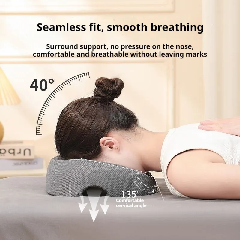 Face Down Pillow Ergonomics Lying Down Pillow Breathable Head Rest Support Pillows Face Rest for Sleeping Home Beauty Salon