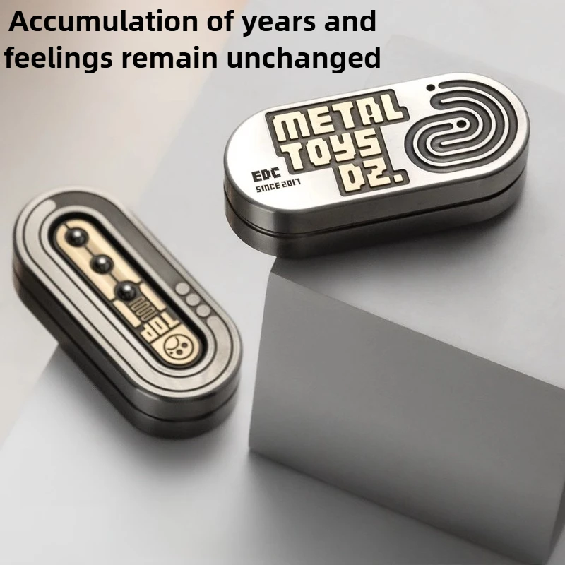 (Pre Sale)Dz.2025 New Greedy Snake TOPB Inlaying Technology Mechanical Metal EDC Fingertip Push Plate Decompression Desktop Toy