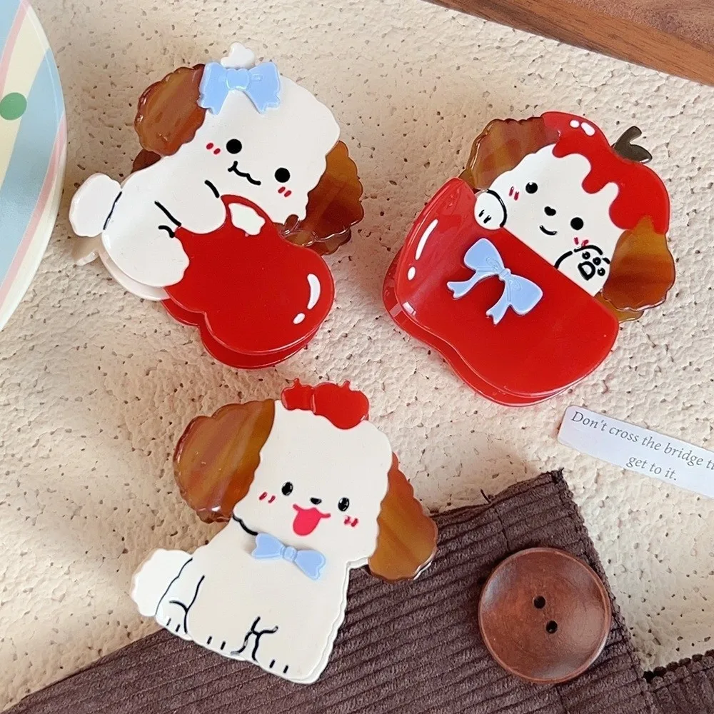 

Lovely Puppy Cartoon Shark Clip Hair Accessories Large Acetic Acid Hair Claw Crab Clip Headdress Hair Clip Daily