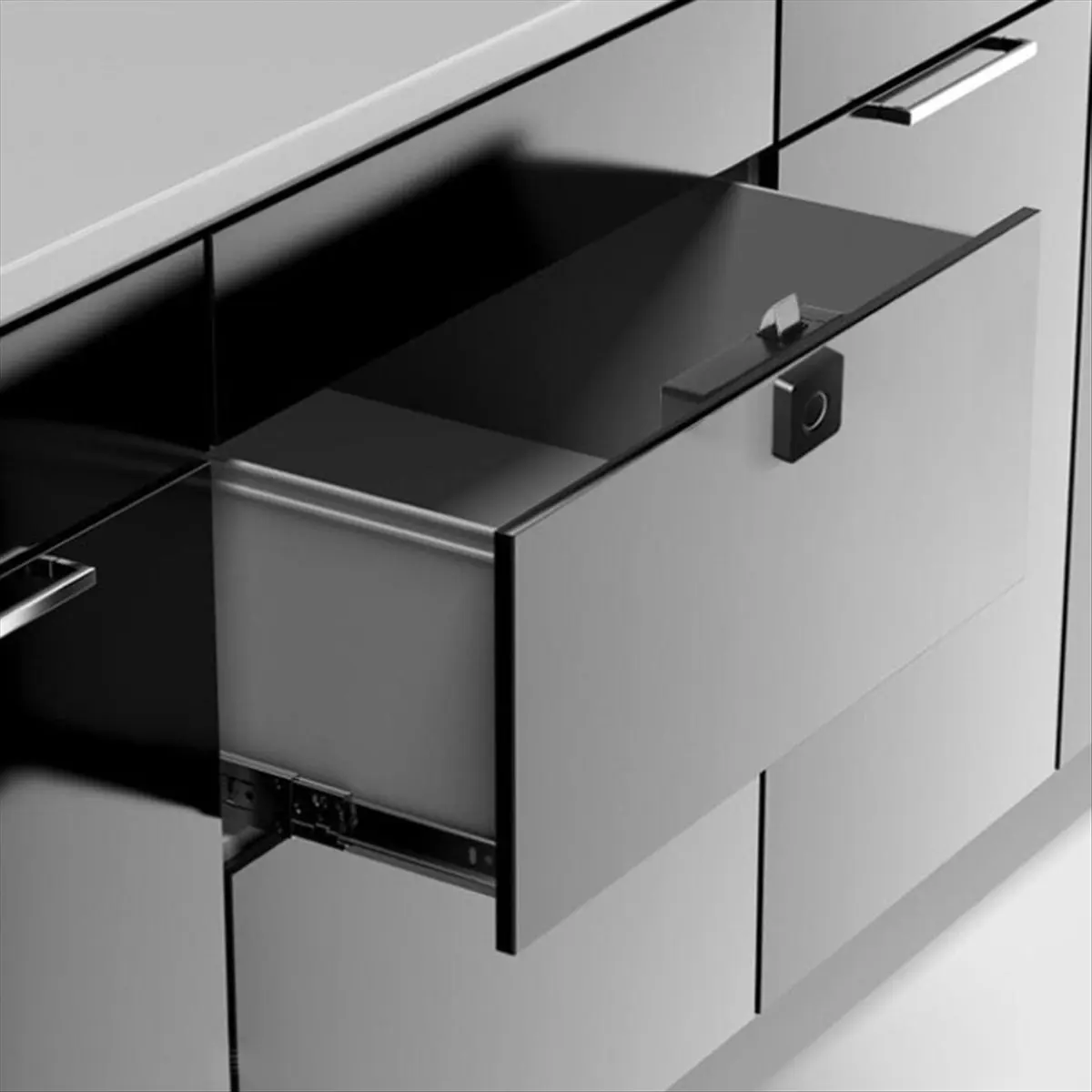 【ELEVATE LIFE】T4 Smart Fingerprint Drawer Lock Home Drawer Wardrobe File Cabinet Fingerprint Lock Lock Graffiti