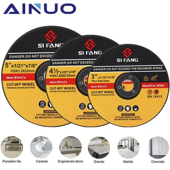 75/115/125mm 수지 커팅 디스크 금속 스테인레스 스틸 커팅 용 휠 앵글 그라인더 디스크 커터 절단