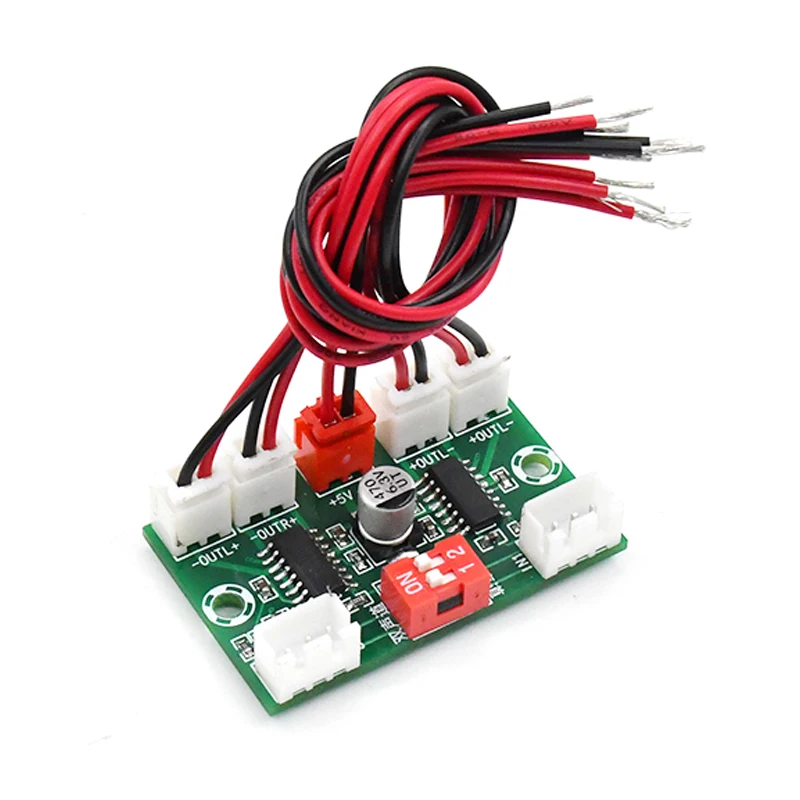 Mini XH-A156 PAM8403 Digital Audio Amplifier Board DC 5V 4 Channels 3W*4 Stereo Sound AMP with Cable for Laptop Desk Speaker