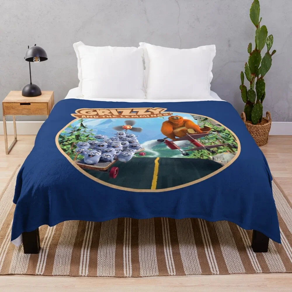 

grizzy and the lemmings Throw Blanket Warm Comfortable Blanket Gift for Parents Friends