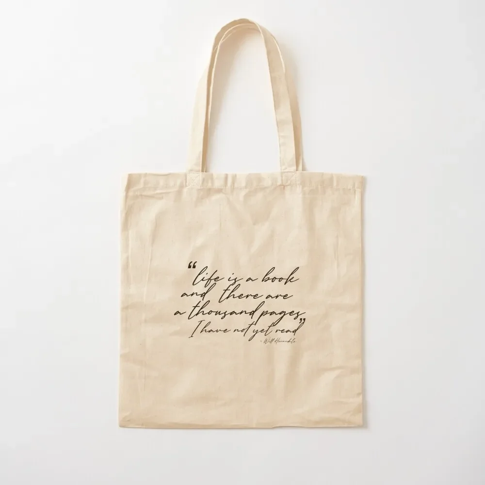 

Cassandra Clare “Life is a book” quote Tote Bag shopper bag women canvas shopping bag logo tote bags men