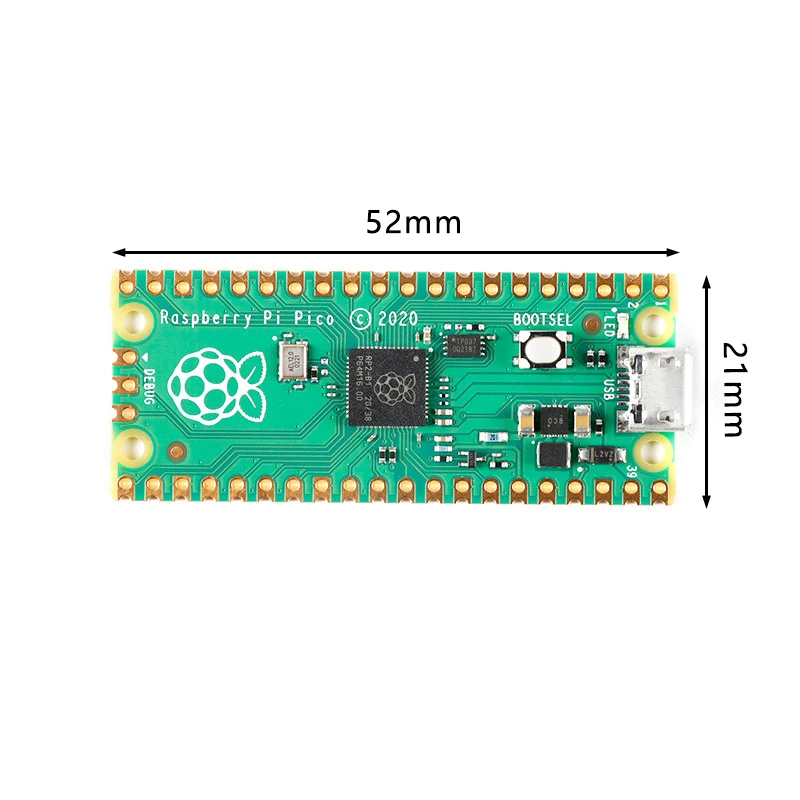 Official Raspberry Pi Pico Board RP2040 Dual-Core 264KB ARM Microcomputers High-Performance Cortex-M0+ Processor RP2040 LQFN-56