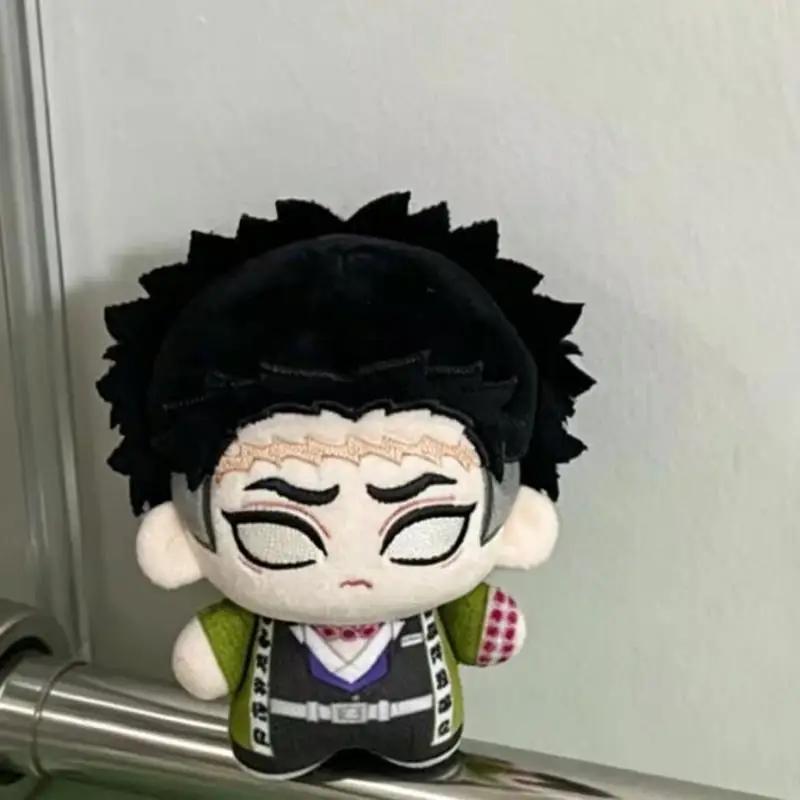 Demon Slayer Himejima Gyomei Facial Embroidery Standing Posture Pocket Plush Doll Backpack Hang Ornament Friend's Birthday Gift
