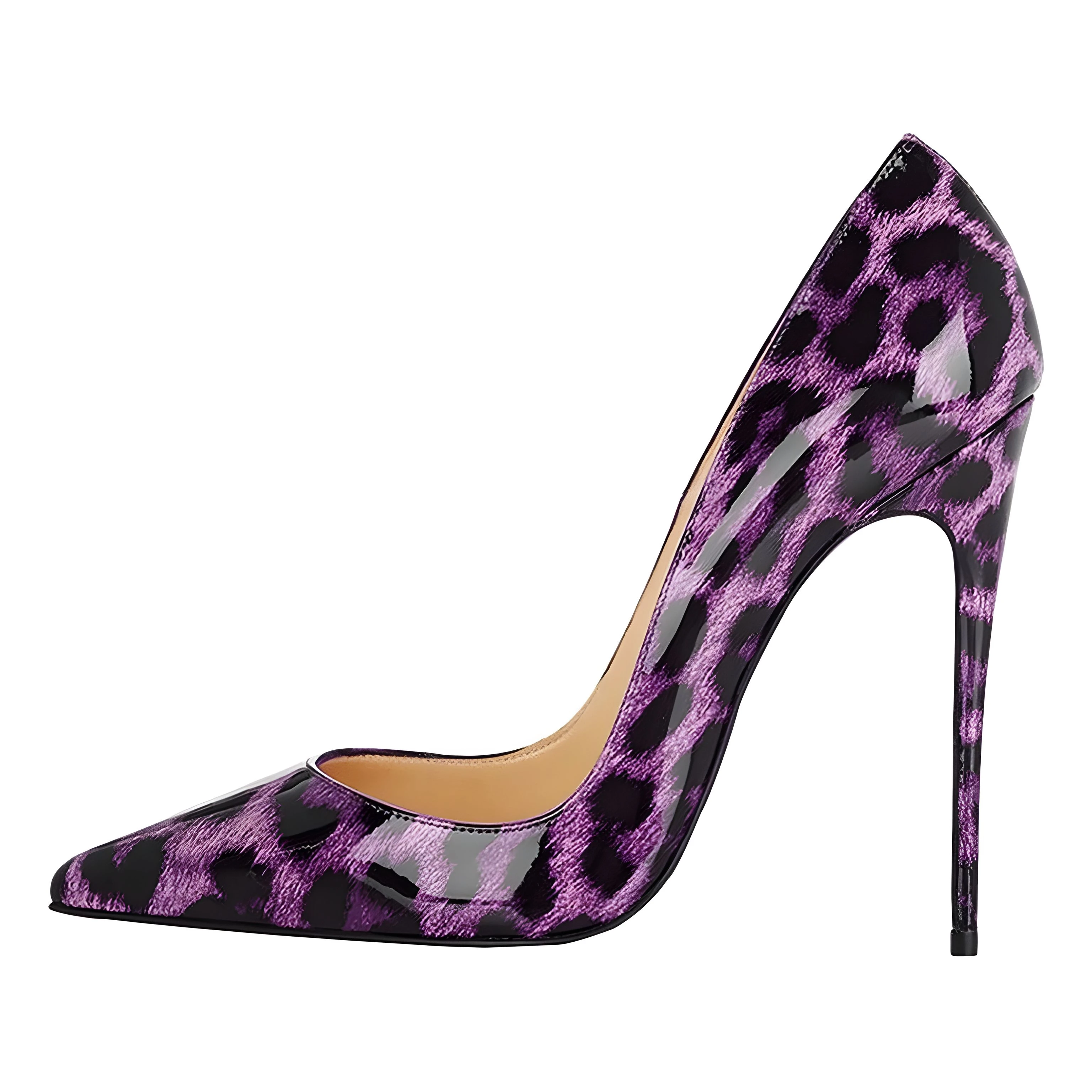 2024 New Women\'s Shoes Daily Leopard Print Ultra-Thin High Heels 12 Cm Banquet Date Pumps