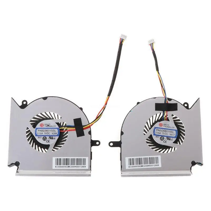 1Pair Laptop Cooling Fan Cooler Replacement for MSI GE63VR MS-16P1 GE73VR MS-17C1 N383 N384 Dropship