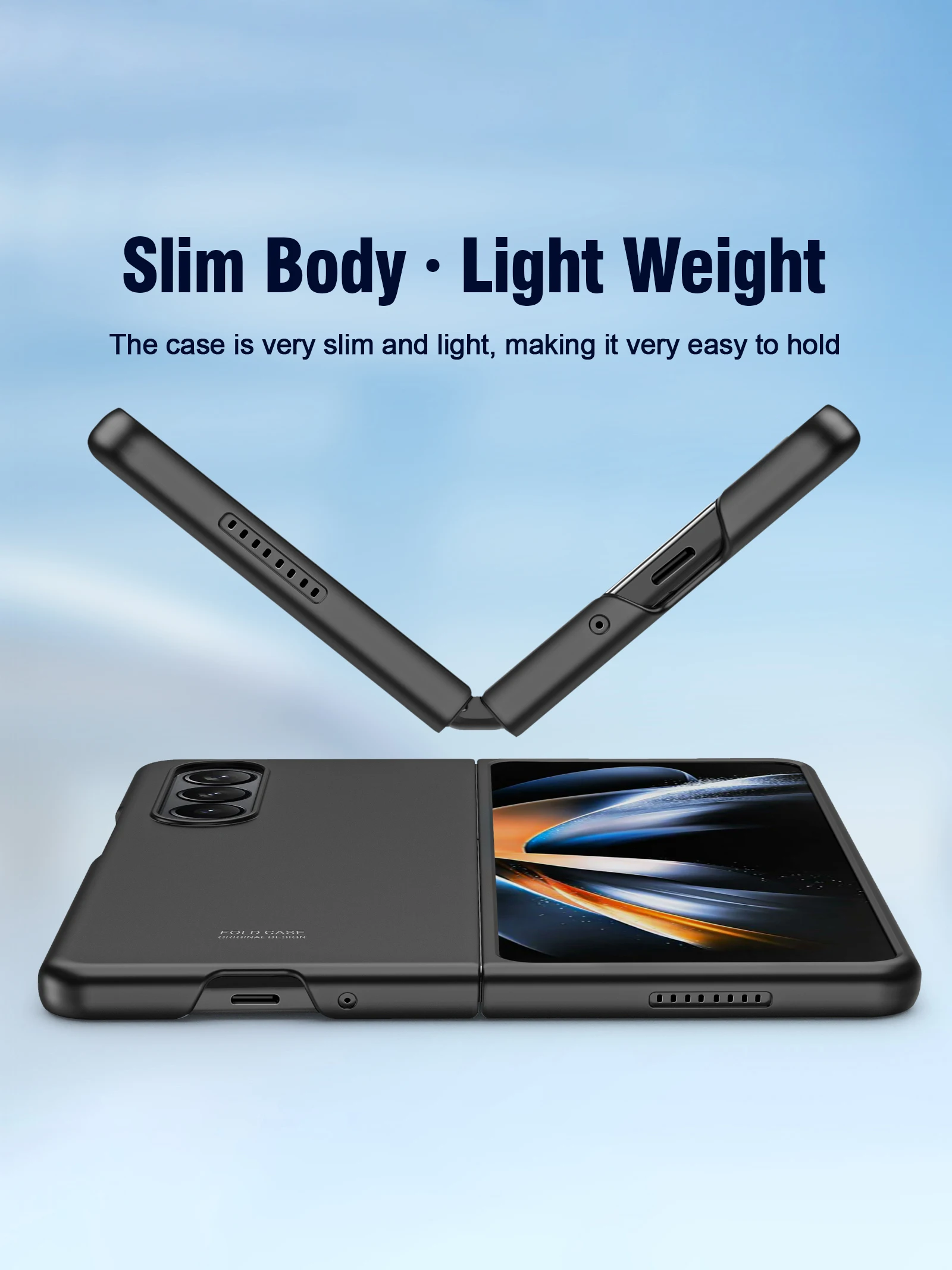 Für Samsung Galaxy Z Fold 4, luxuriös, ultradünn, hautfreundlich, matt, faltbar, stoßfest, Schutz, PC-Hartschale, Zubehör – Detail 5