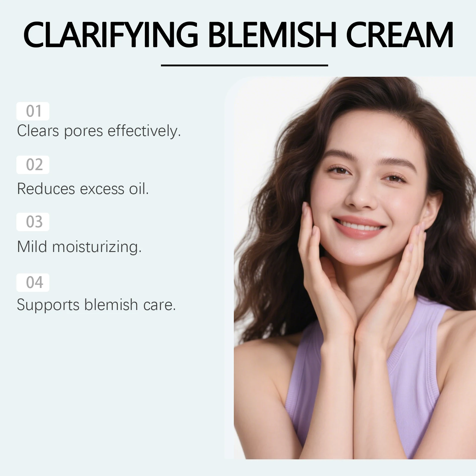 كريم تنقية العيب من OUHOE، كريم تنظيف المسام، التحكم في الزيوت، العناية بالترطيب، خفيف الوزن وغير دهني، مناسب للبشرة المعرضة لحب الشباب #2