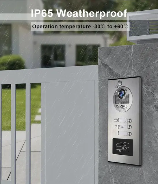 ANJIELO 3 Unit Home Video Intercom for Apartments Residential Intercom Doorbell Video Door Phone System with RFID Card Unlock 4 ANJIELO 3 Unit Home Video Intercom for Apartments Residential Intercom Doorbell Video Door Phone System with RFID Card Unlock 4