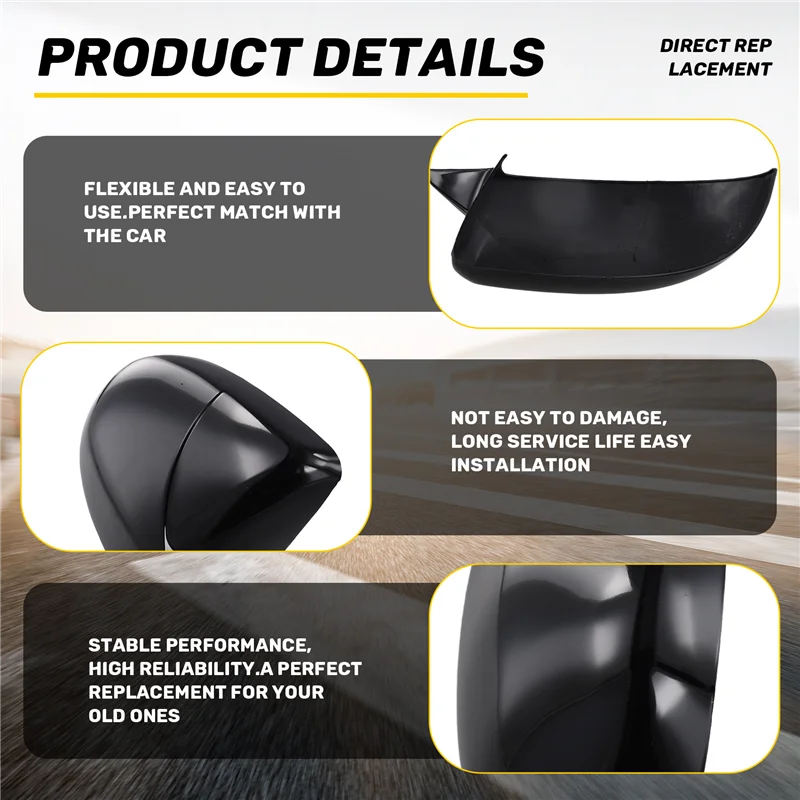 

WF-автомобильная крышка зеркала заднего вида, корпус дверного зеркала для Mazda 2 3 2009-2012, боковая крышка зеркала заднего вида