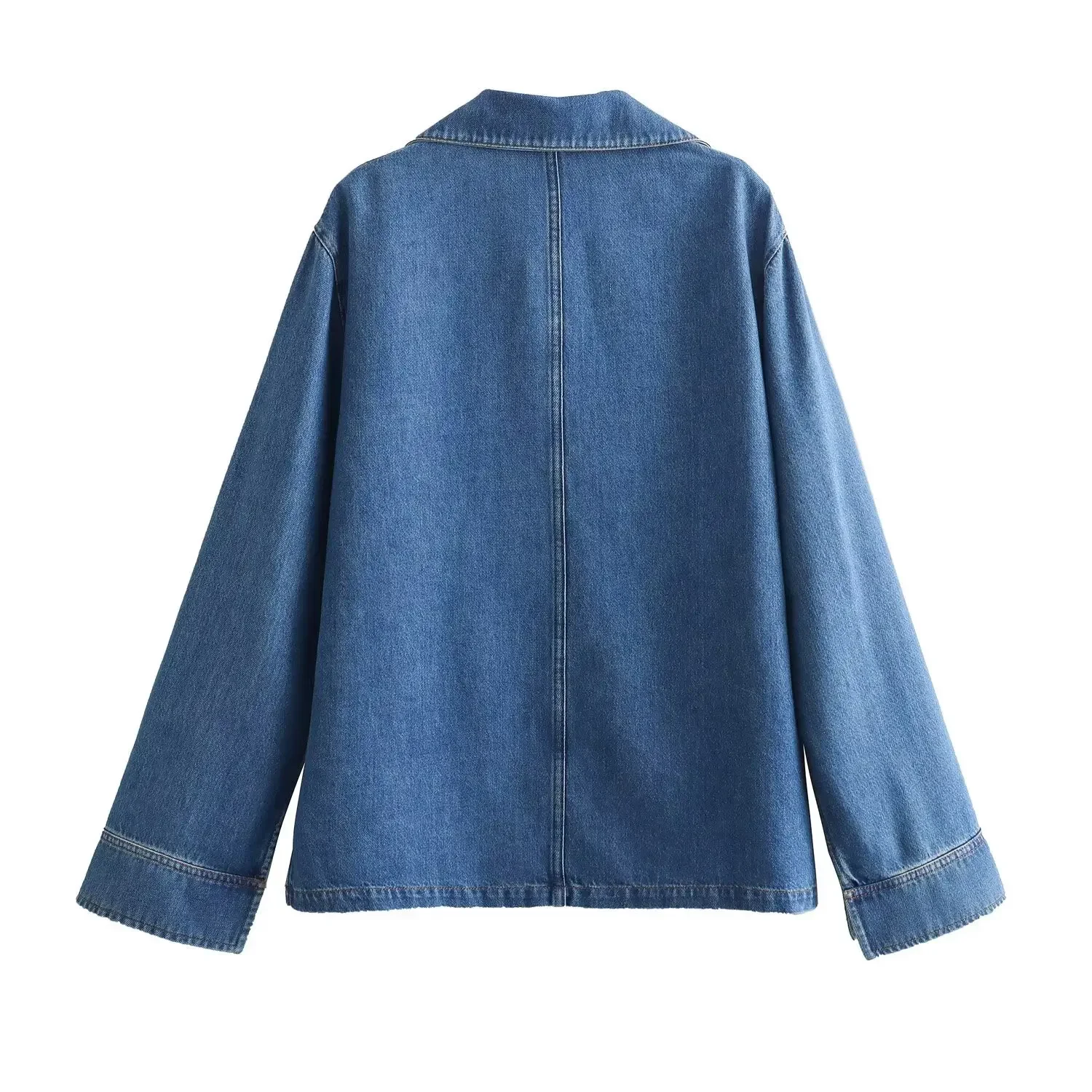 New 2025 Denim Blouses for Women Blue Jeans Casual Blouses Woman Long Sleeve Shirts and Blouses Women Streetwear Jacket Women