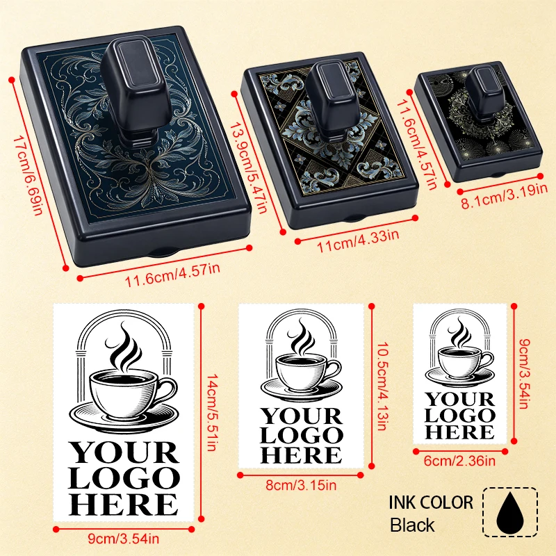 Custom-built Business Self Inking Rubber Stamp logo Sign for Office Parcel Label Warehouse Slip Marking & Shipping Label Use