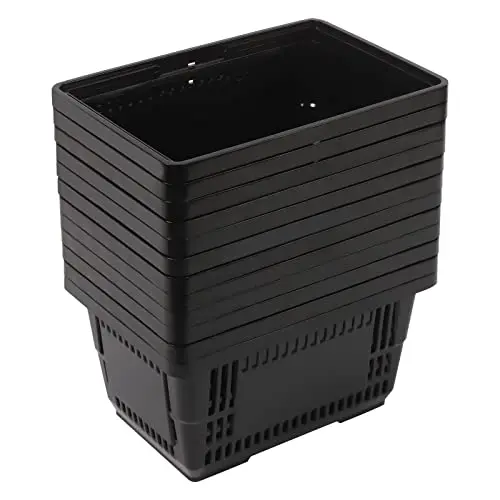 12PCS Shopping Baskets with Handles, 21L Plastic Shopping Cart, Portable Grocery Basket for Supermarket Retail Shop