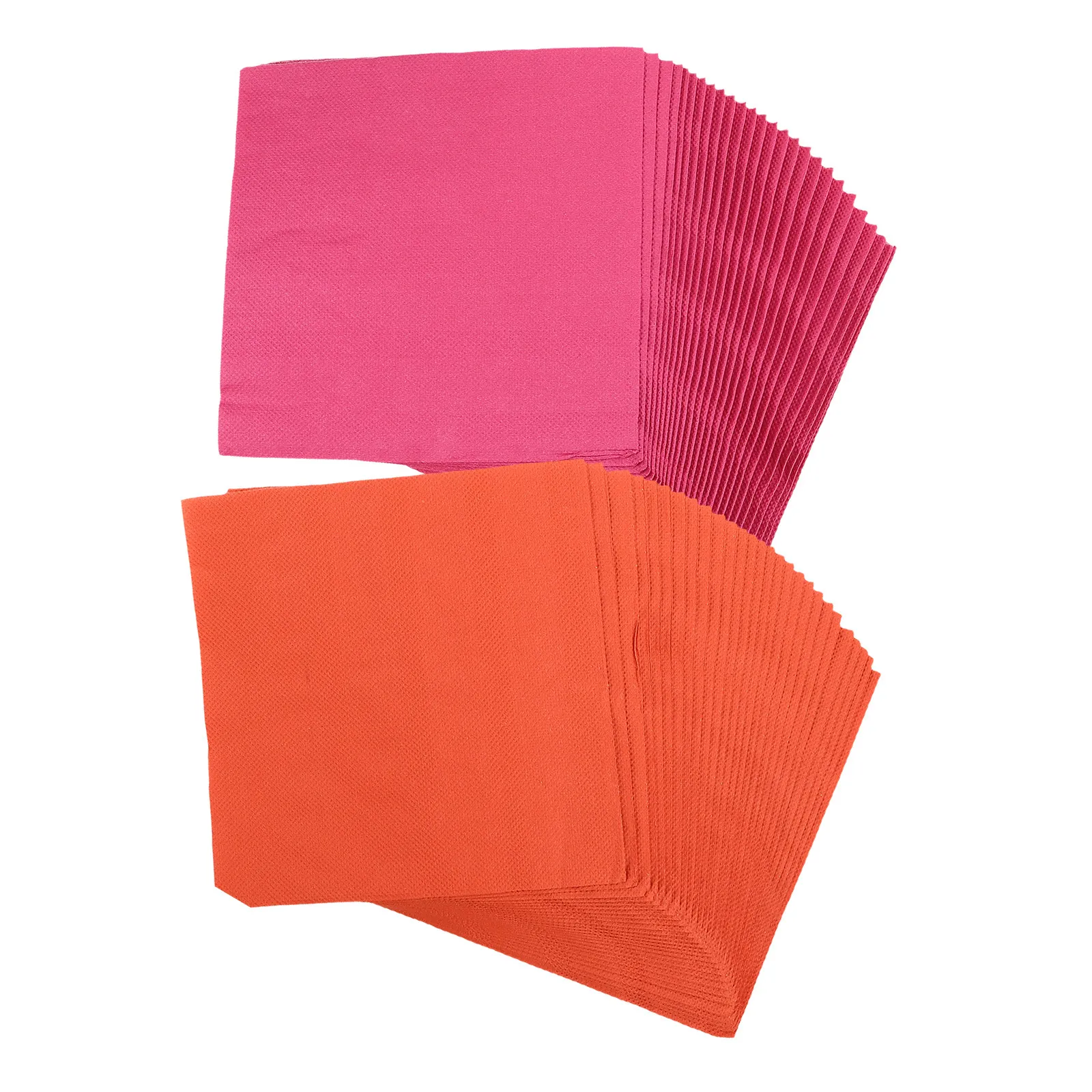 80Pcs Bright Orange and Rose Pink Party Napkins Disposable Dinner Napkins for Birthday Holiday New Year Eve Celebration