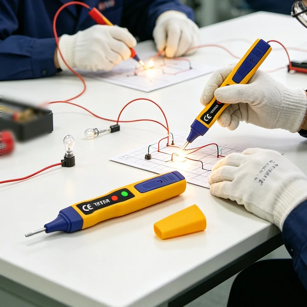 Non-Contact Voltage Tester Pen for AC 24-1000V Circuit Testing with Audible Alarm and Live/Neutral Wire Detection