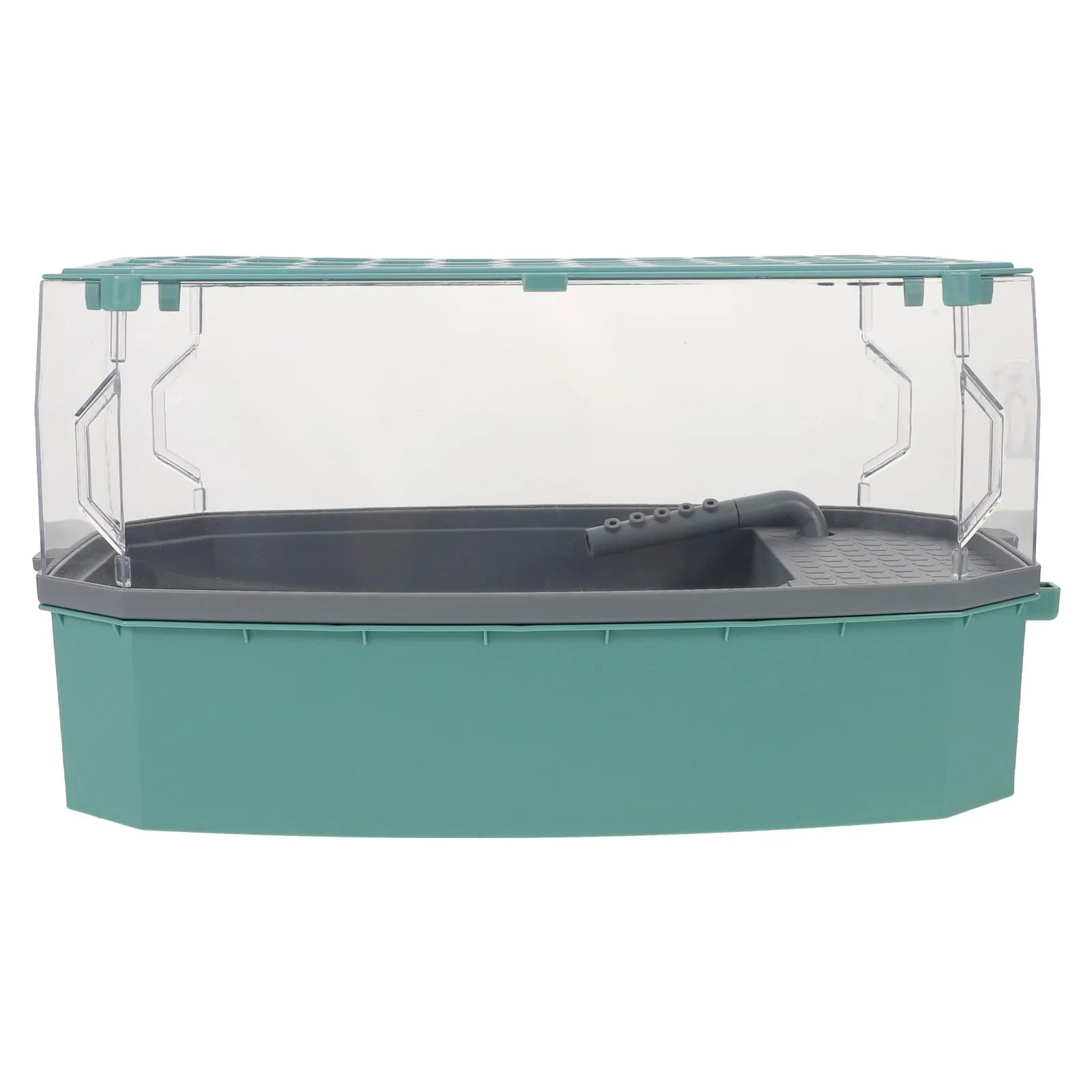 Ecological Turtle Tank Plastic Terrarium With Basking Platform Escape Proof Lid Small Aquarium For Turtles Pet