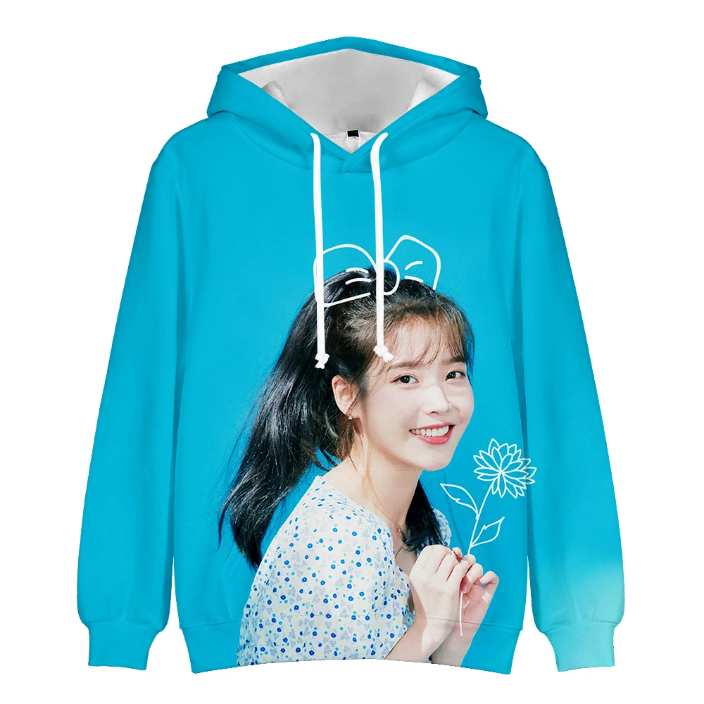 New Lee Ji Eun Hoodie IU Fashion Hoodies Women Harajuku Sweatshirt Streetwear Hoodie Male/Female Pullovers Cute Girl Clothing