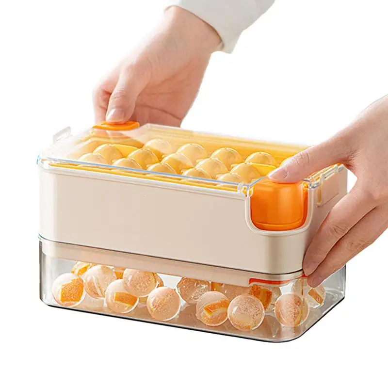 

Ice Cube Trays For Freezer Ice Box For Freezer Multifunction Easy-Release Ice Trays With Ice Container Compact Ice Storage For