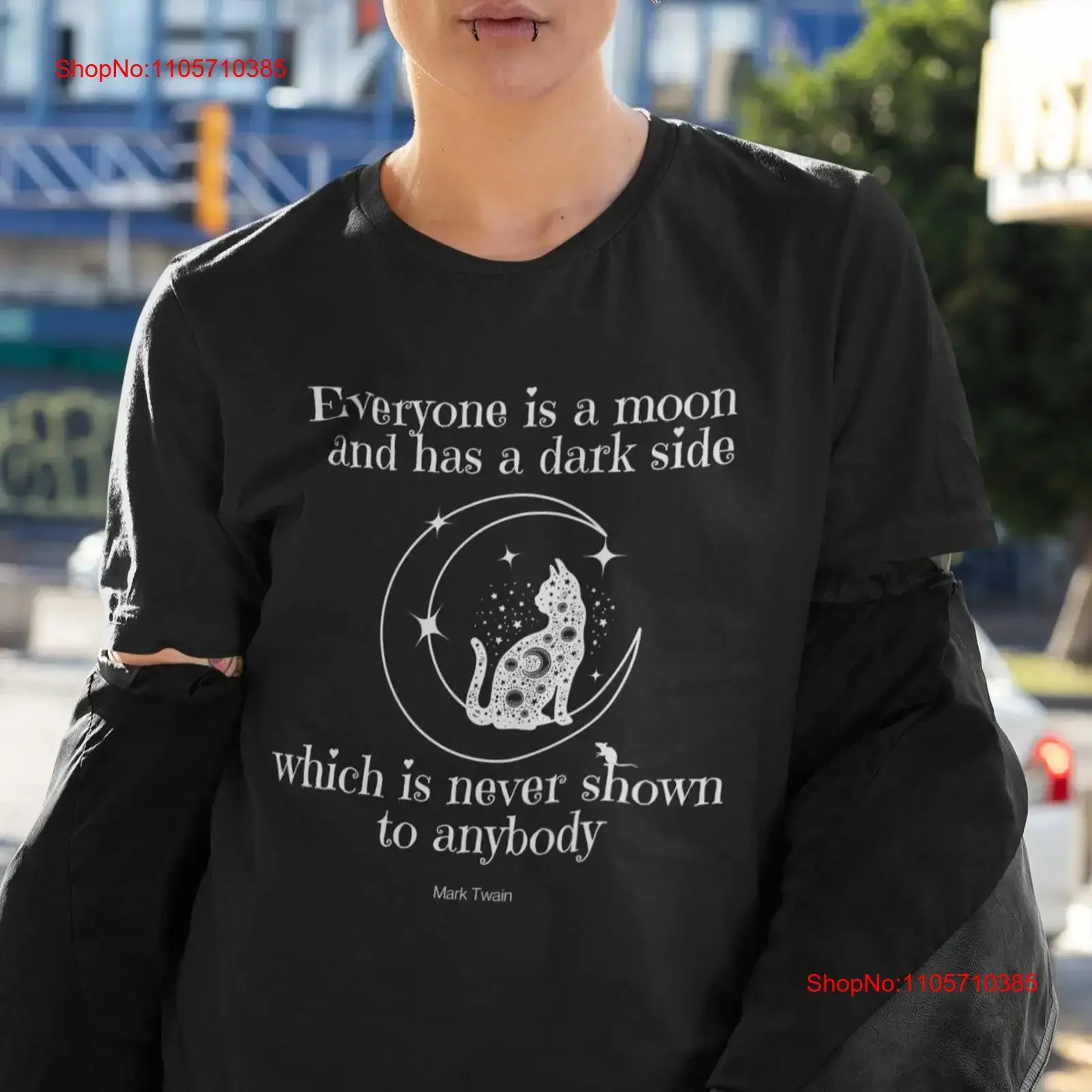 Selene Moon Goddess Mark Twain PoeT T Shirt Light Academia Clothing Artemis Greek Mythology Renaissance Grunge vintage Washed