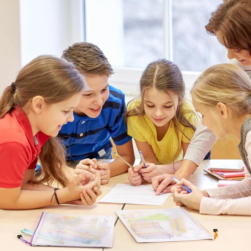 10 Kleuren Rits Mesh Documenttas A4 Letter Size Mesh Tas, Waterdichte Document Rits Tas