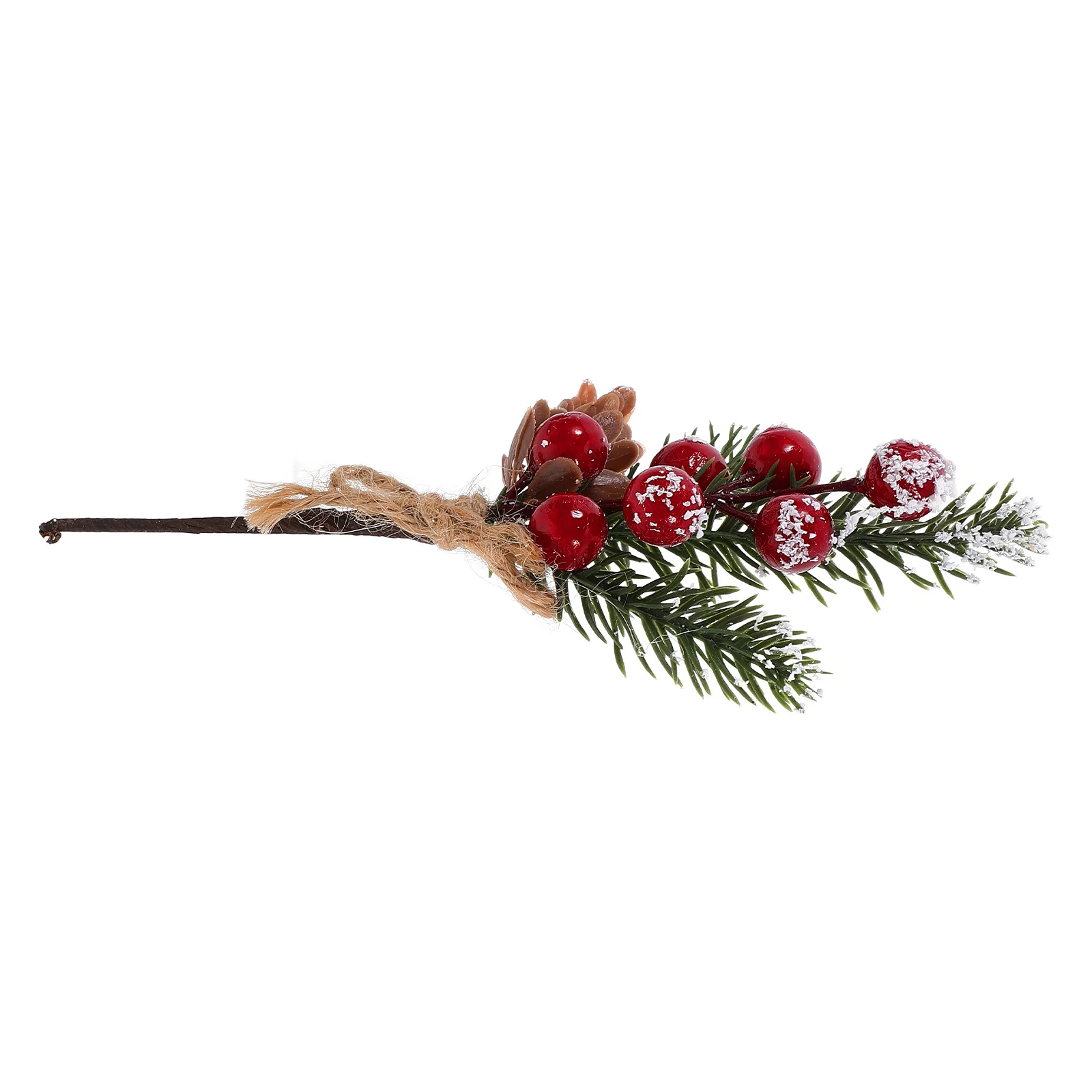 

Christmas Artificial Pine Needle Red Berry Picks Lifelike Holiday Decor For Diy Wreath Vase Floral Arrangements Winter