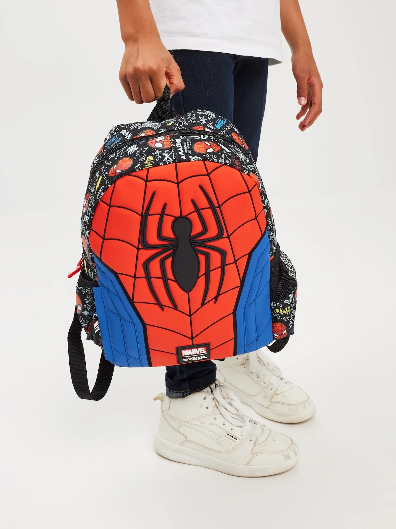 MINISODisney Spiderman Schoolbag First Grade Student Backpack Backpack Men  School Bags for Kids