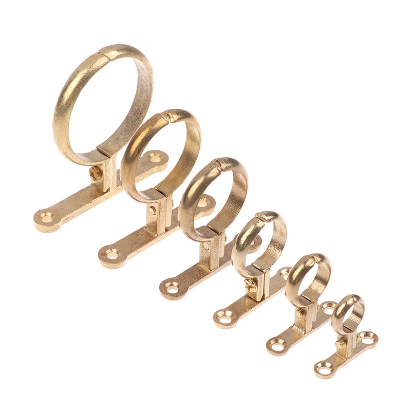 1PCS Fit 15 22 28 35 42 54MM OD Brass Pipe Clip Wall Mounted Pipe Support Bracket Clip Support Fixed Plumbing Water With Base