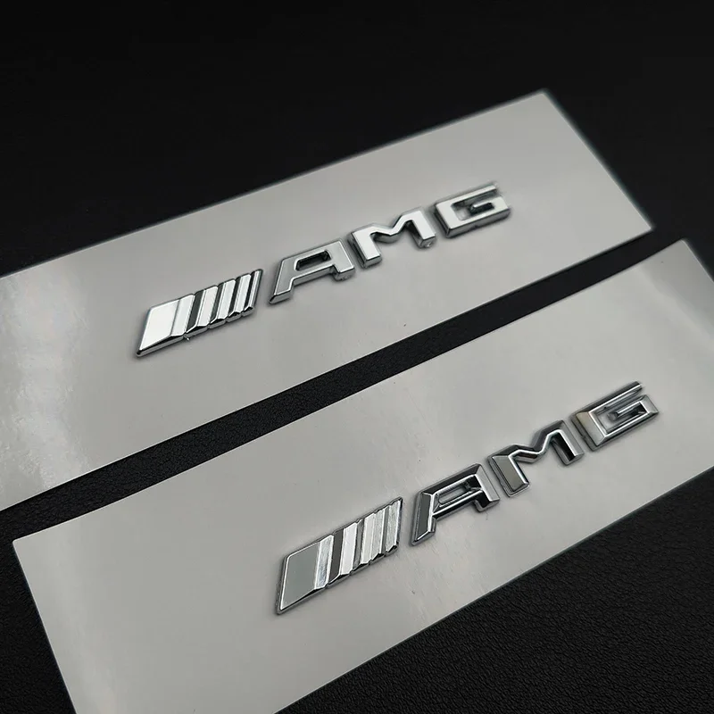 2pcs ABS Car Console Fob Logo AMG Emblem Badge For Mercedes Benz A B C E S GLA CLA GLC GLE AMG Interior Sticker Accessories