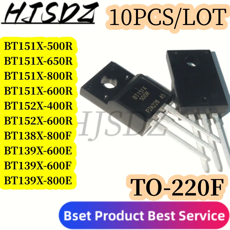 10PCS/LOT BT151X-500R TO-220F BT151X-650R BT151X-800R BT151X-600R BT152X-400R BT138X-800F BT139X-600E BT139X-600F BT139X-800E