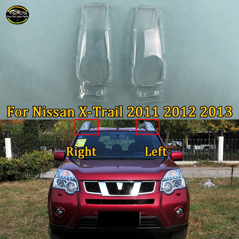 

For Nissan X-Trail 2011 2012 2013 Car Accessories Headlight Cover Transparent Lampshade Lamps Headlamp Shell Lens Plexiglass