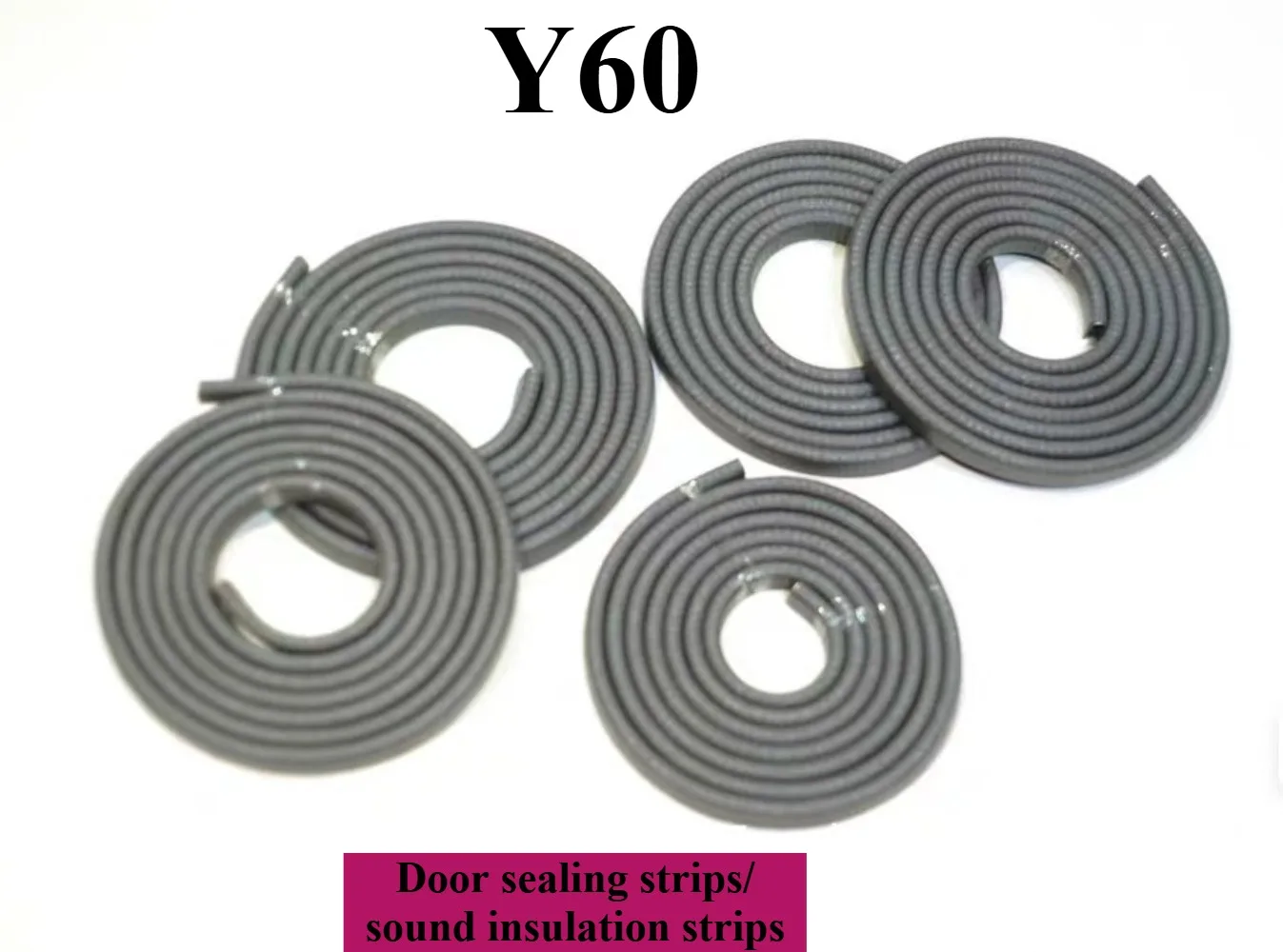 For Nissan Patrol Y60 Super Safari Y60 Door Edge Sealing Strips/Sound Insulation Strips to Improve Noise