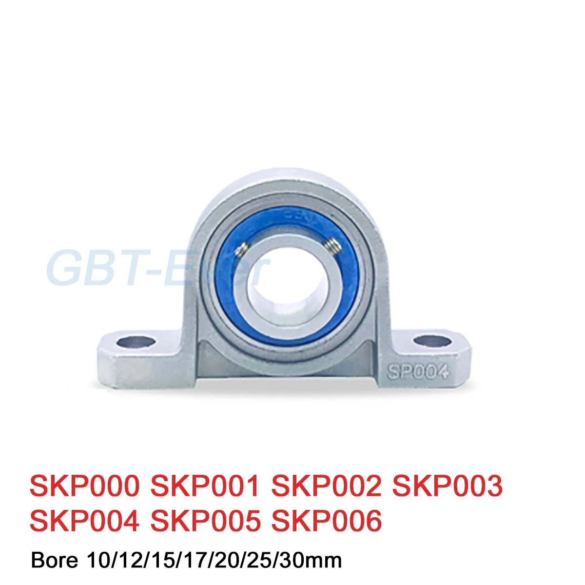 

1Pc 304 Stainless Steel Vertical Bearing with Seat SKP000 SKP001 SKP002 SKP003 SKP004 SKP005 SKP006 Bore 10/12/15/17/20/25/30mm