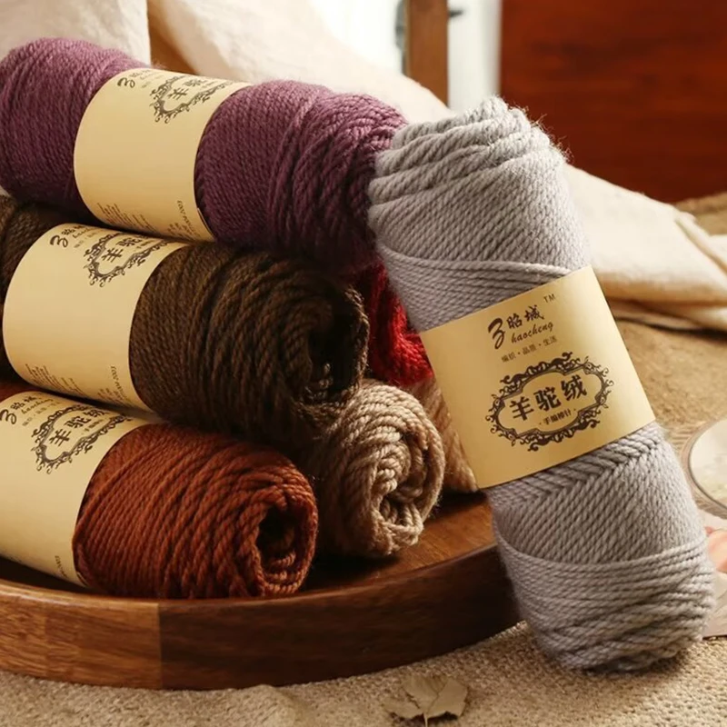 100g/roll Premium Alpaca Blend Yarn Soft Worsted Weight Yarn DIY Hand Knitting Scarf Sweater Crochet Yarn Thread Sewing Material